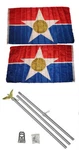 3X5 City Of Dallas Texas 2PLY Flag Aluminum Pole Kit Set 3'X5'. Fixed Price $31.94.