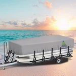 Trailerable Cover Waterproof Heavy Duty Fits Pontoon/deck Boats 21FT-24FT. Fixed Price $71.99.