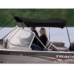 Shademate OV80098OR Black Poly 2-BOW Bimini TOP,5'6"L,42"H,54 -60"W. Fixed Price $100.00.