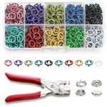 200 Sets Metal Snap Buttons With Fastener Pliers Press Tool Kit,multicolor Mi.... Fixed Price $17.08.