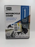 Budge Power Sports Motorcycle Cover Waterproof Size 1 Large 6'-8' New. Fixed Price $47.69.