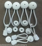4 White Stayput Bungee Shock Cords & Pull Tabs Knobs Tie Down Boat Cover. Fixed Price $34.55.