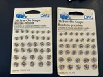 Nos Packs Dritz 36 Nickel Sew-on Snaps-size 1/0, 2/0 & 4/0 Qty -2. Fixed Price $10.10.