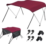 Kakit 3 Bow Bimini Top W/ Mesh Sides For Boats QW0506R-A08, No Poles. Fixed Price $74.99.