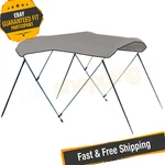 Carver A5493UB-10 Cadet Gray Sunbrella Acrylic Round Tube 3-BOW Bimini Top Kit. Fixed Price $562.07.