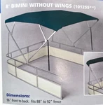 Signature Bimini Top Heavy Duty Canvas Spruce Green 8FT X 101255SG. Fixed Price $119.00.