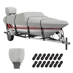 Vinpatio Trailerable Boat Cover, 23-24'L, Up To 102"W, Light Gray For V-hull. Fixed Price $138.99.