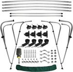 Leader Accessories Bow Bimini 600D Green Canvas Boat Cover 8'LX54"HX67"-72"W. Fixed Price $154.99.
