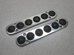 Bayliner Capri Boat Step Pad Set (2) Rounded Chrome Rubber 7 1/4" X 1/2". Fixed Price $45.00.