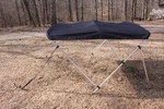 New Black Vortex 3 Bow Bimini Top 6' Long / 61-66" Wide, 46" Tall. Fixed Price $245.99.