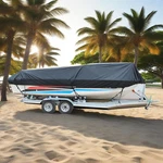 14-16FT V-hull Runabout Boat Cover Trailerable Fishing Ski Heavy Duty Waterproof. Fixed Price $35.97.