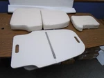 Tahoe Q8 2009 Folding Bow Filler Cushion Set (3) Off White Pearl Marine Boat. Fixed Price $183.96.