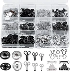 180PCS Hook And Eye Sewing Kit With Garment Buttons, Closures, Fabr. Fixed Price $7.99.