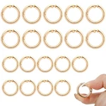 20 Pcs Gold Spring Clips, Round Mini Snap Keychain Clasps For Bag Purse. Fixed Price $11.99.
