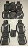 2019-2022 Chevy Silverado Crew Cab Black & Gray Diamond Leather Seat Covers. Fixed Price $1242.97.