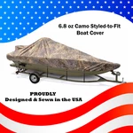 Camo Cover For Tracker Boats Sewn In The Usa Heavy-duty Trailerable. Fixed Price $705.47.