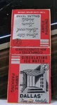 Rare Vintage Matchbook Cover D3 Dallas Texas Hotels Circulating Ice Water Ample. Fixed Price $29.99.