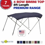 Oceansouth 4 Bow Bimini Top Premium Range Boat Cover 8FT Long With Rear Poles. Fixed Price $289.29.