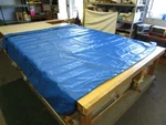 Boater Sports 509-BLA Bimini Top With Boot Blue 4 Bow Marine. Fixed Price $149.95.