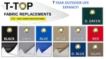 Aqualon Custom T-top Boat -ship Replacement Fabric Brass Grommets 9 Color Choice. Fixed Price $168.73.