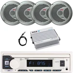 Pyle PLMRB29W2 Usb Radio Receiver, 4X 6.5'' 150W Max Speakers, Channel Amp. Fixed Price $175.99.