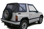 Geo Tracker, Suzuki Sidekick Top, Plastic Window Curtain, White Vinyl. Fixed Price $125.00.