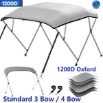 Heavy Duty 1200D 7PLY 3 Bow 4 Bimini Top Boat Cover 6 / 8 Ft With Rear Poles. Fixed Price $169.82.