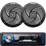 Pyle Bluetooth MP3 Usb Player Stereo Radio + 2X 5.25" 180W 2-WAY Black Speakers. Fixed Price $87.99.