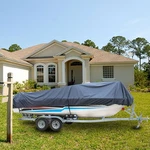 V-hull Boat Cover New Trailerable Marine Grade Waterproof Runabout Fishing 210D. Fixed Price $31.59.