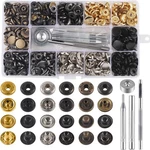 132 Sets Leather Fasteners Kit Msdada 12.5MM Metal Button Snaps Gold For Cr. Fixed Price $19.51.