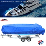 Dark Blue Boat Cover V-hull 17FT 18FT 19 Waterproof Trailerable Fabric 210D. Fixed Price $27.32.