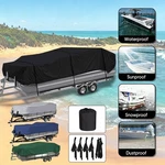 Pontoon Boat Cover 210D 17-24FT Heavy Duty Waterproof Long & Beam Up 102". Fixed Price $41.50.