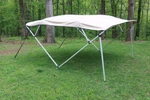 New Vortex Square Tube Frame 4 Bow Pontoon/deck Boat Bimini Top 10' Beige 97-103. Fixed Price $400.00.