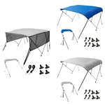 Vevor 4 Bow Bimini Top Boat Cover 600/900D Polyester Canopy 8FT Long 79"-96". Fixed Price $168.90.
