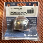 Attwood 1-MILE Deck Mount, Red Sidelight 12V Stainless Steel Housing. Fixed Price $40.00.