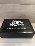 Byllstore Boat Fender Covers Polyester (4-PACK, Black, 12 X 34. Fixed Price $35.00.
