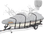 Heavy Duty Boat COVER,800D Waterproof Fits V-hull, Tri-hull, Runabout, Bass, Ski. Fixed Price $42.98.