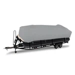 Waterproof Gray Pontoon Boat Cover Trailerable Uv Rain Dust Resistant 21-24 Ft. Fixed Price $33.95.